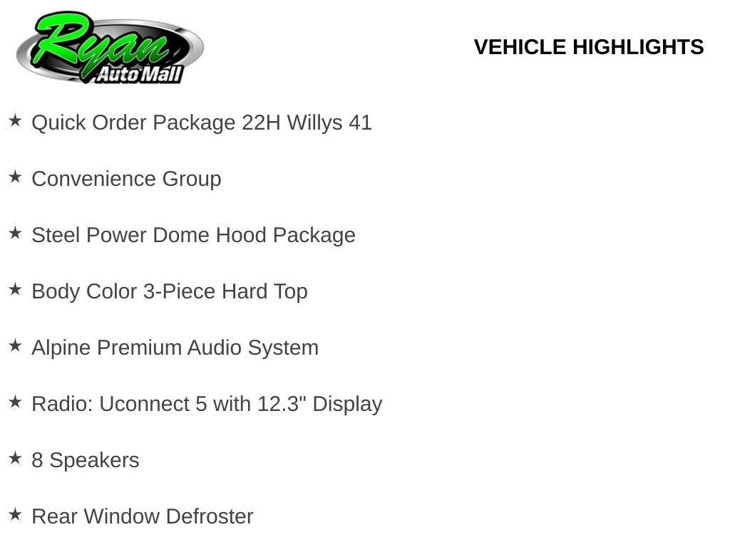 2026 Jeep Wrangler Willys 41 Special Edition
