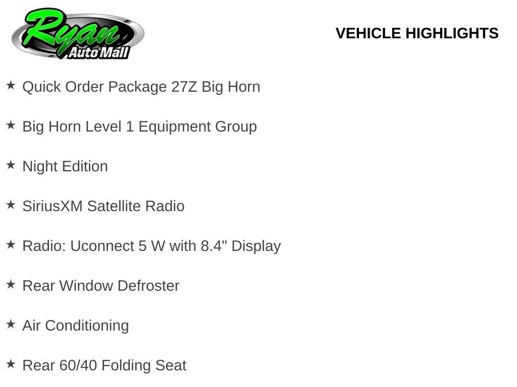 2026 RAM 1500 Big Horn/Lone Star