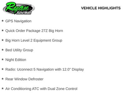 2026 RAM 1500 Big Horn/Lone Star