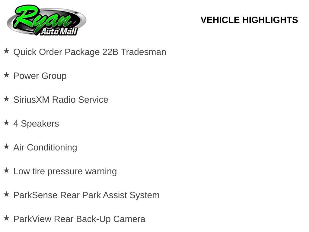 2026 RAM ProMaster 1500 Low Roof