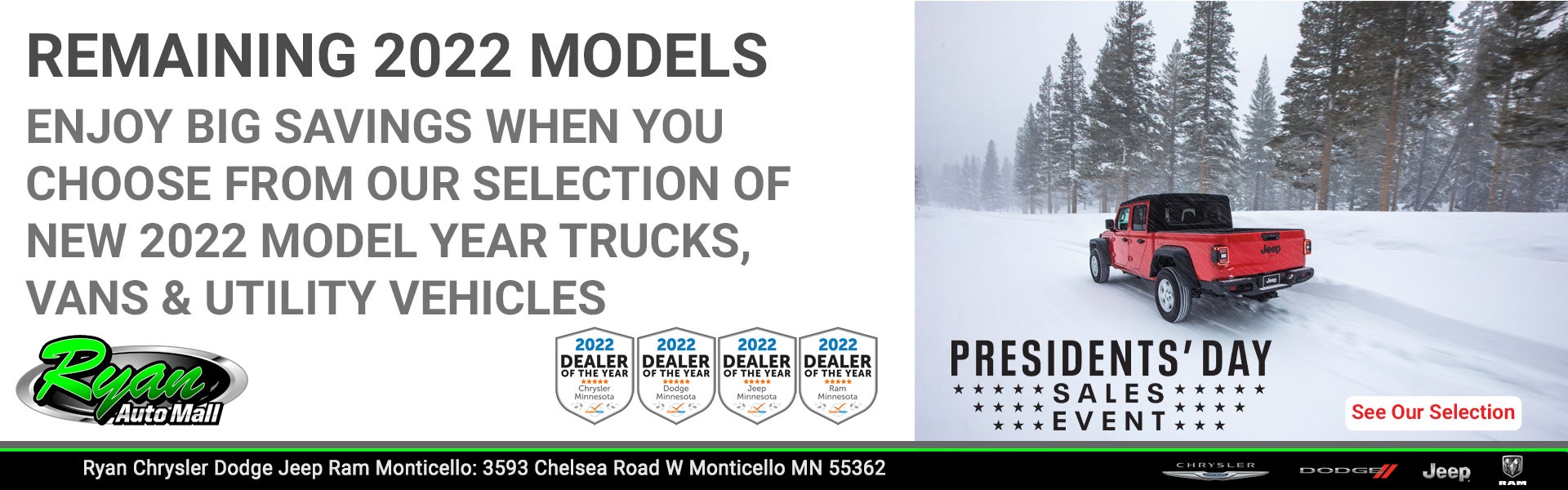 Monticello Chrysler, Dodge, Jeep, Ram, Wagoneer Dealer in Monticello MN