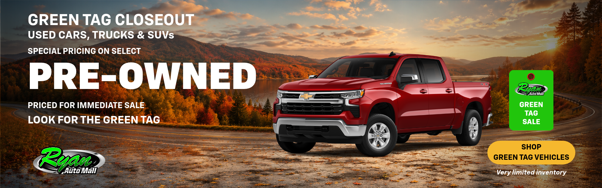 Ryan Auto Mall’s Used Green Tag Closeout Inventory
