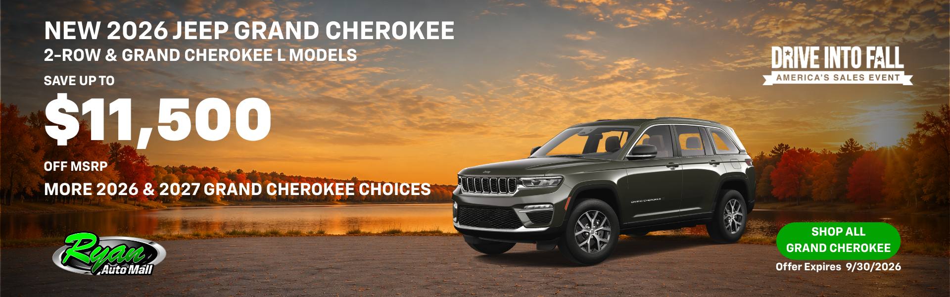 Ryan Auto Mall’s New Jeep Grand Cherokee Inventory