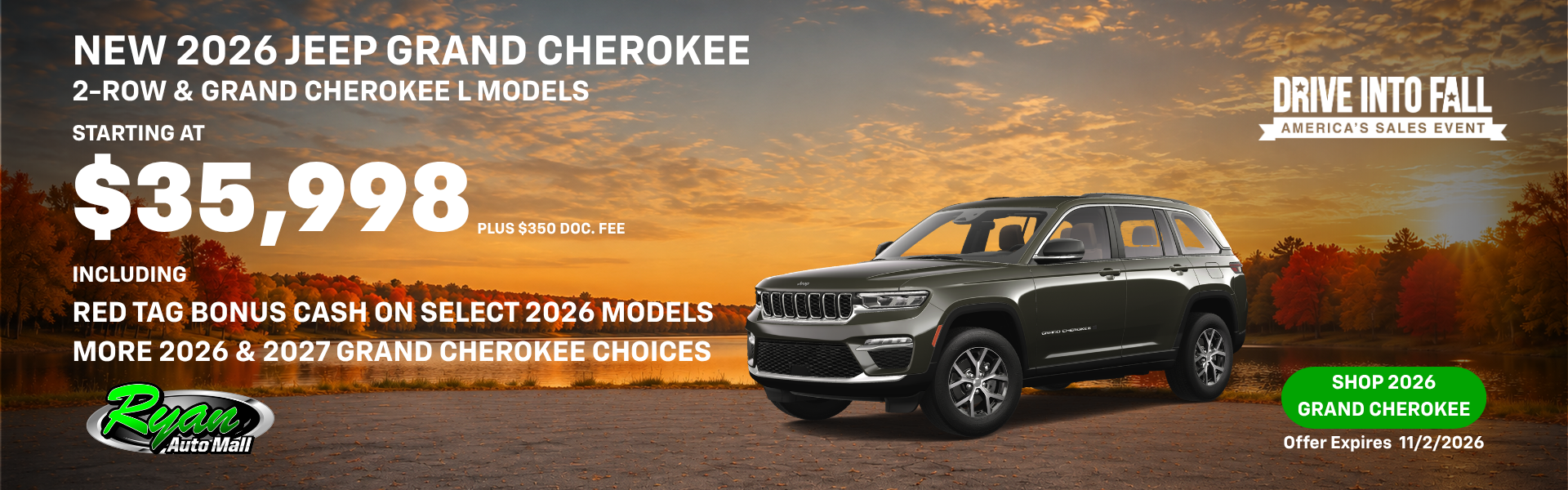 Ryan Auto Mall’s New Jeep Grand Cherokee Inventory