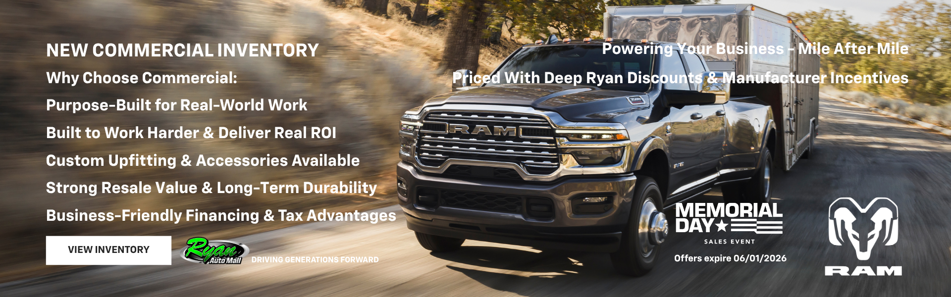 Ryan Auto Mall’s New Commercial Inventory