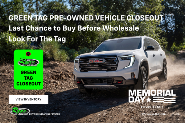 Ryan Auto Mall’s Used Green Tag Closeout Inventory
