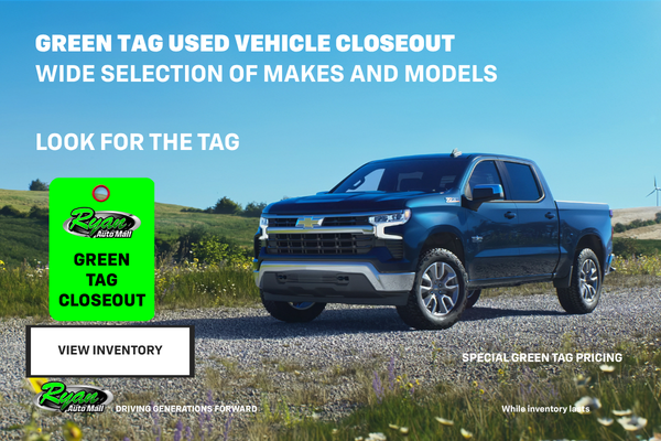 Ryan Auto Mall’s Used Green Tag Closeout Inventory