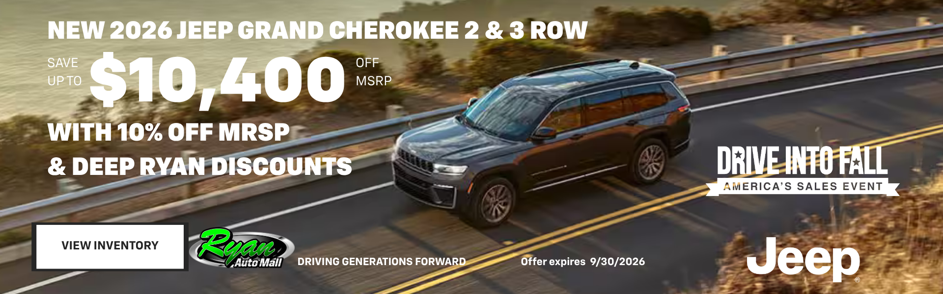 Ryan Auto Mall’s New Jeep Grand Cherokee Inventory