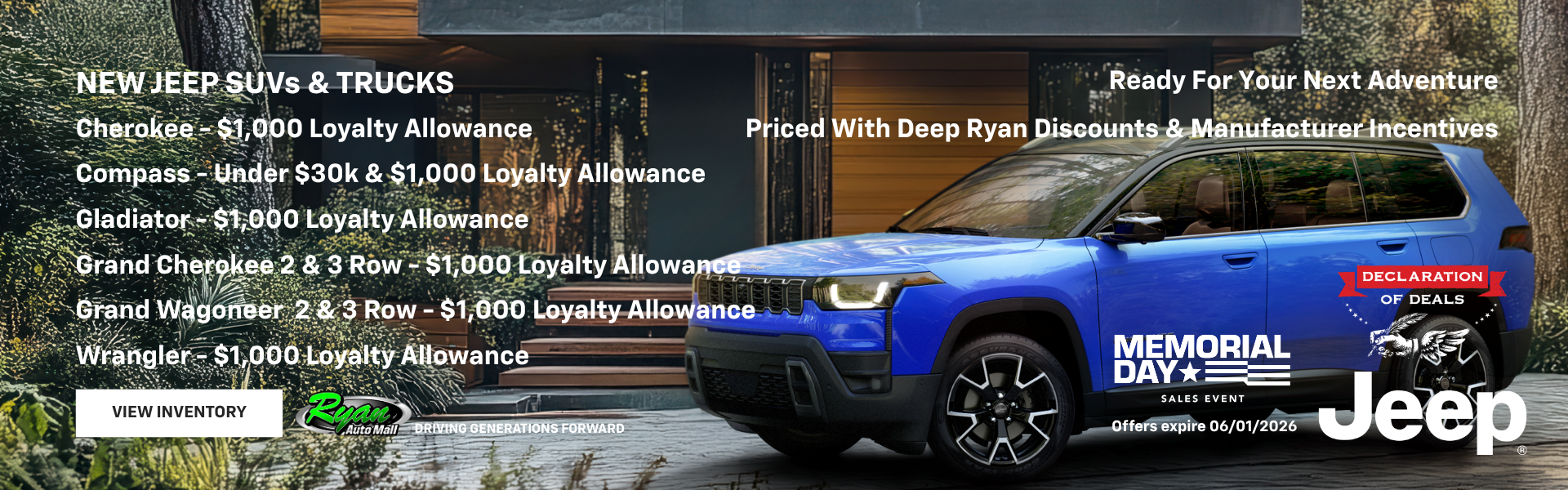 Ryan Auto Mall’s New Jeep Inventory