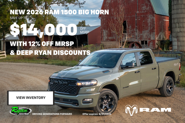 Ryan Auto Mall’s New Ram 1500 Big Horn Inventory