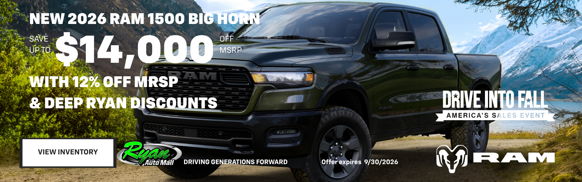Ryan Auto Mall’s New Ram 1500 Big Horn Inventory