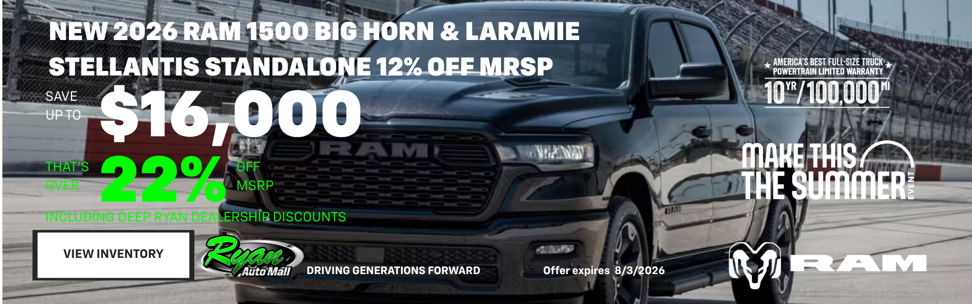 Ryan Auto Mall’s New Ram 1500 Big Horn & Laramie Inventory