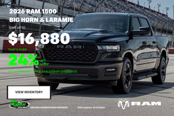 Ryan Auto Mall’s New Ram 1500 Big Horn & Laramie Inventory