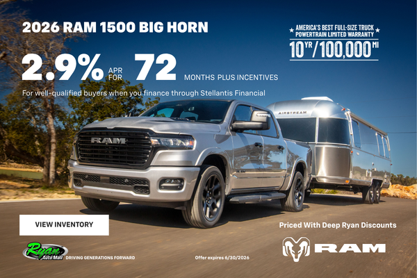 Ryan Auto Mall’s New Ram 1500 Inventory