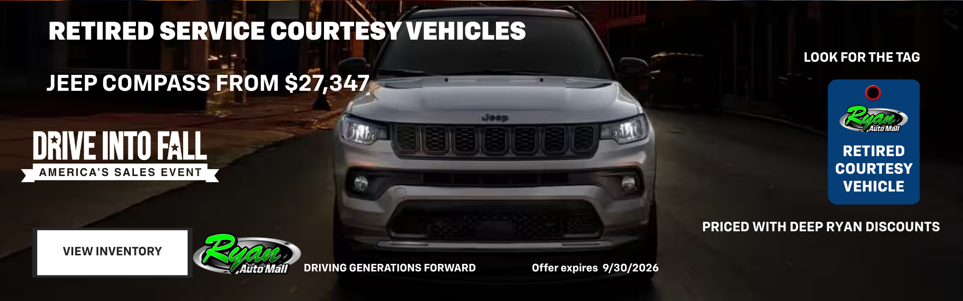 Ryan Auto Mall’s Retired Service Vehicle Inventory