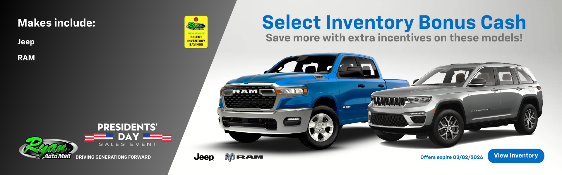 Select Inventory Bonus Cash