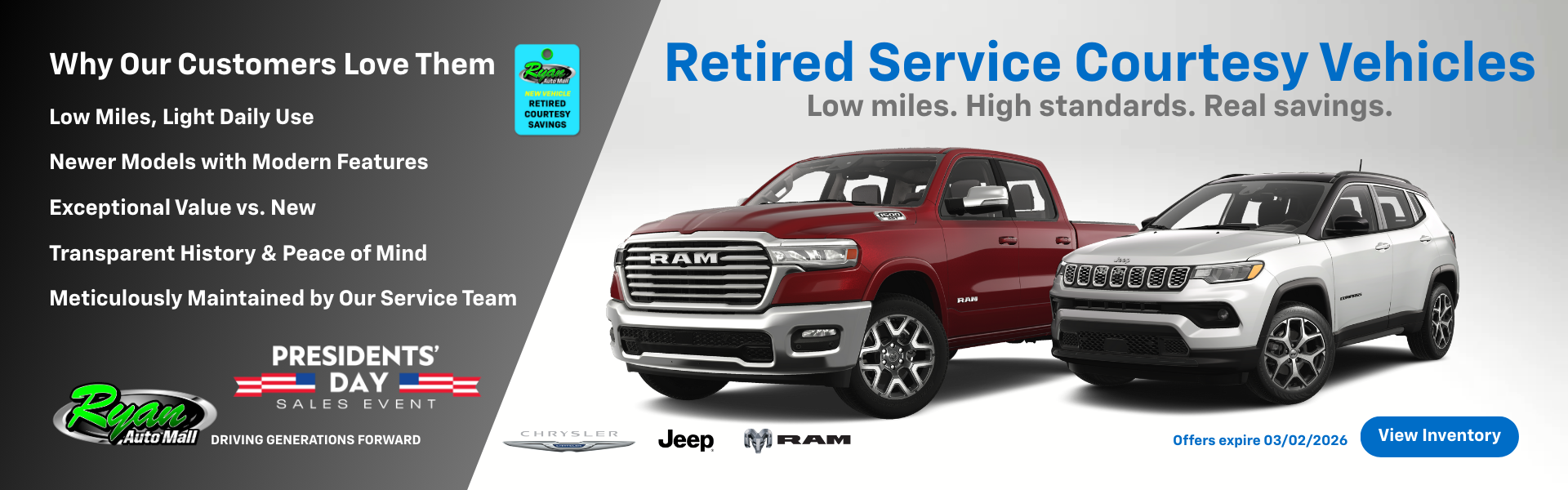 Retired Service Courtesy Vehicles 