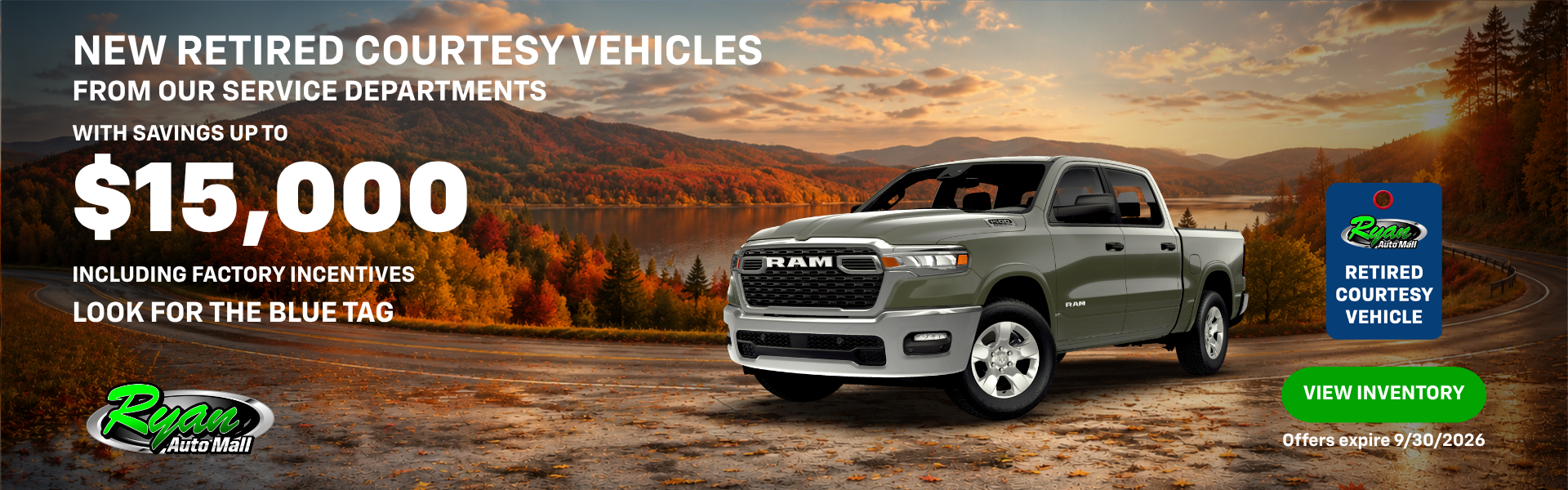 Ryan Auto Mall’s Retired Service Vehicle Inventory
