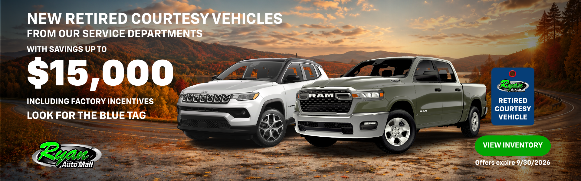 Ryan Auto Mall’s Retired Service Vehicle Inventory