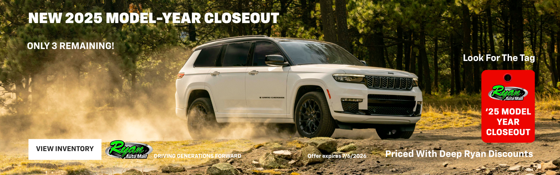 Ryan Auto Mall’s New 2025 Closeout Inventory