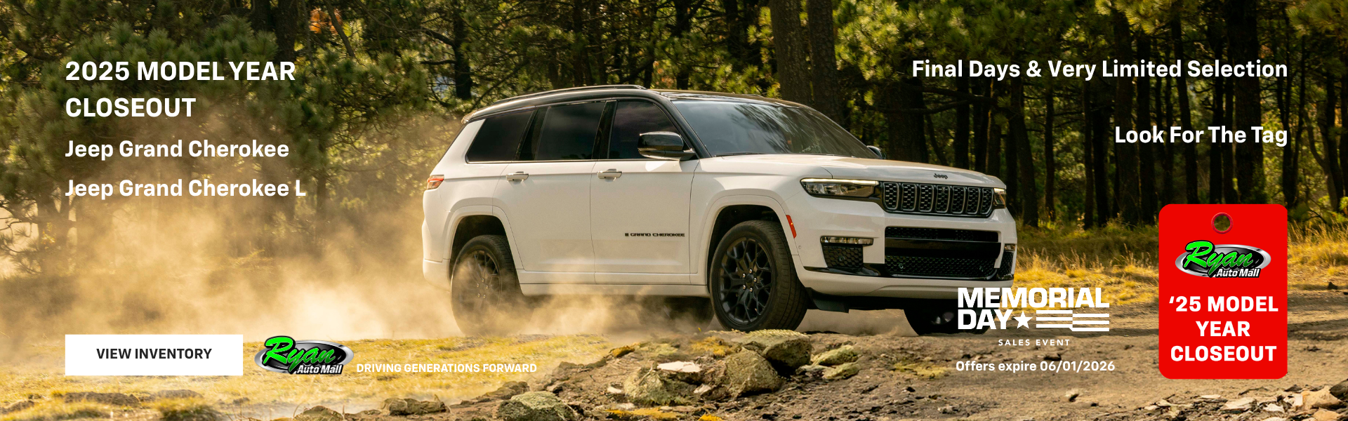 Ryan Auto Mall’s New 2025 Closeout Inventory